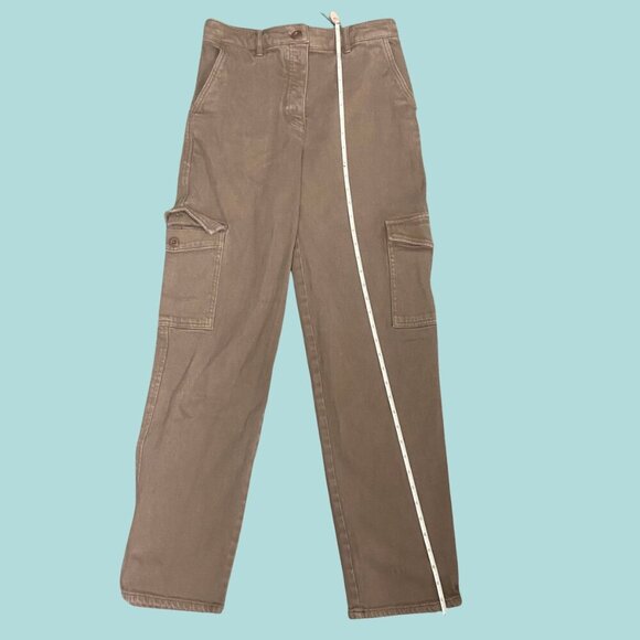 Wilfred Free Brown Cargo Pants Size 6 – High Waist Utility Streetwear - Picture 5 of 10